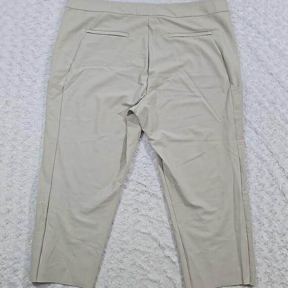 Athleta Stellar Straight Crop Pant Womens Size 24 Cream Khaki Casual Dressy Pant - Picture 8 of 10